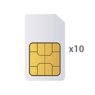 Pack 10 schede SIM M2M - GlobalSIM Multioperatore - 2G/3G/4G/5G - Piano dati a tariffa fissa per centrali d'allarme - Supporta SMS e chiamate (costo nella descrizione)