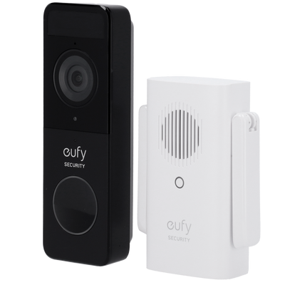 Kit Campanello Wifi con video Eufy by Anker - Risoluzione 1080p - Rilevamento di volti e persone  - Autonomia della batteria fino a 120 giorni - Storage integrato 16 GB   - Adatta per esterni