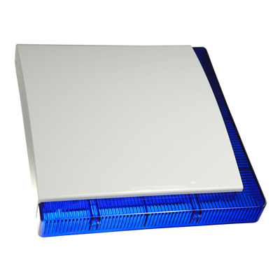 Sirena per esterni cablata - Certificato di grado 3 - Pressione sonora massima 109 dBA - Flash di 1 segnalizzazione barra LED - Luce blu e frontale personalizzabile - Batteria di backup inclusa