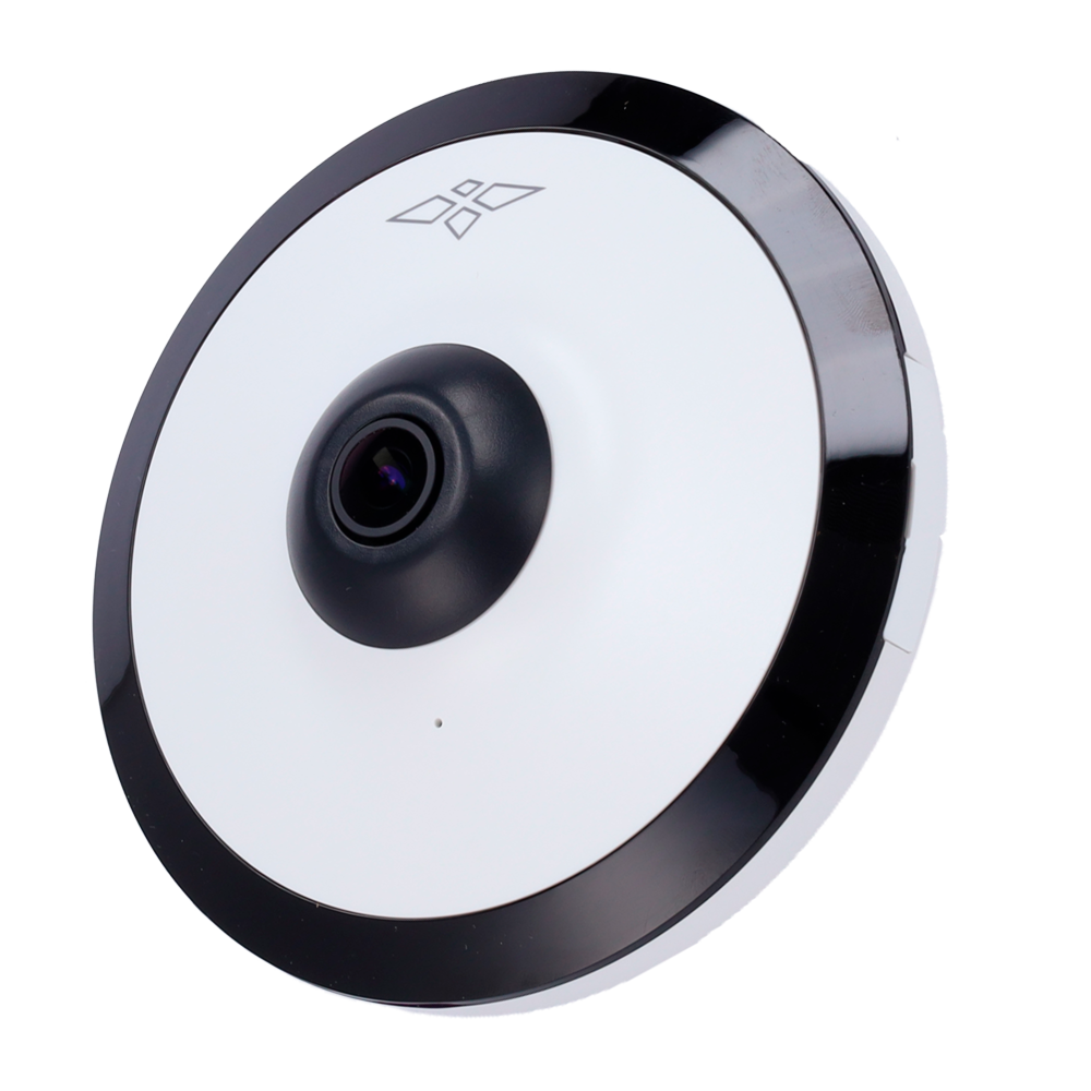 Telecamera Fisheye 5 Mpx Serie Ultra - 1/2.7” Progressive Scan CMOS - Obiettivo 1.4 mm / LED Portata 10 m - Compressione H.265; H.264; H.264H; H.264B - WDR 120 dB | Microfono integrato - Funzioni Intelligenti