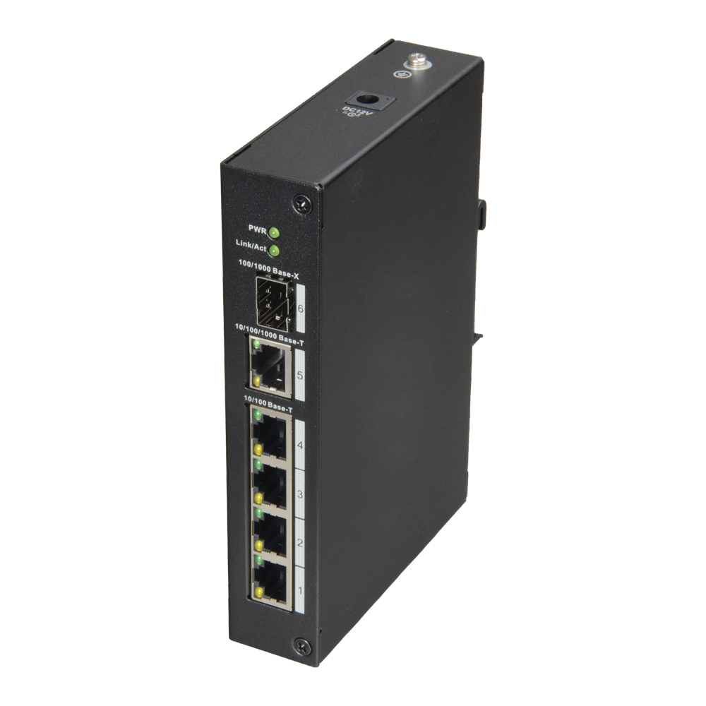 X-Security - Switch da tavolo - 4 porte RJ45 + 1 Gigabit Combo Port - Velocità 10/100 Mbps - Plug &amp; Play - Tecnologia di risparmio energetico