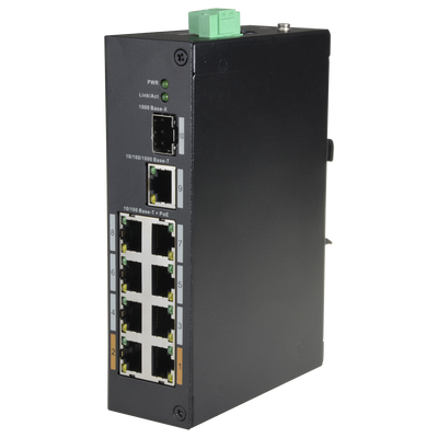 Switch PoE X-Security - 8 porte PoE + 1 Uplink RJ45 - Velocità 10/100 Mbps - Potenza 30 W per porta - Potenza massima totale 96 W - Norma IEEE802.3at (PoE) / af (PoE+)