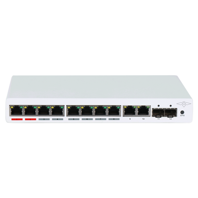 Switch PoE X-Security - 8 porte PoE + 2 Uplink RJ45 + 2 SFP - Velocità 10/100/1000 Mbps - 90W porta 1-2 / 30W porte 3-8 / Massimo 110W - VLAN/STP/RSTP/MSTP/QoS/802.1X - LACP/Static LAG/Port Mirror/DHCP Server