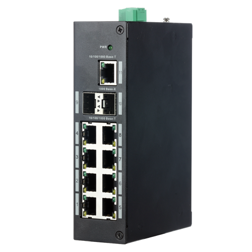 Switch Industrial X-Security - 9 porte RJ45 + 2 porta Uplink (SFP) - Velocità 10/100/1000 Mbps - Tecnologia di risparmio energetico - Installazione su guida DIN