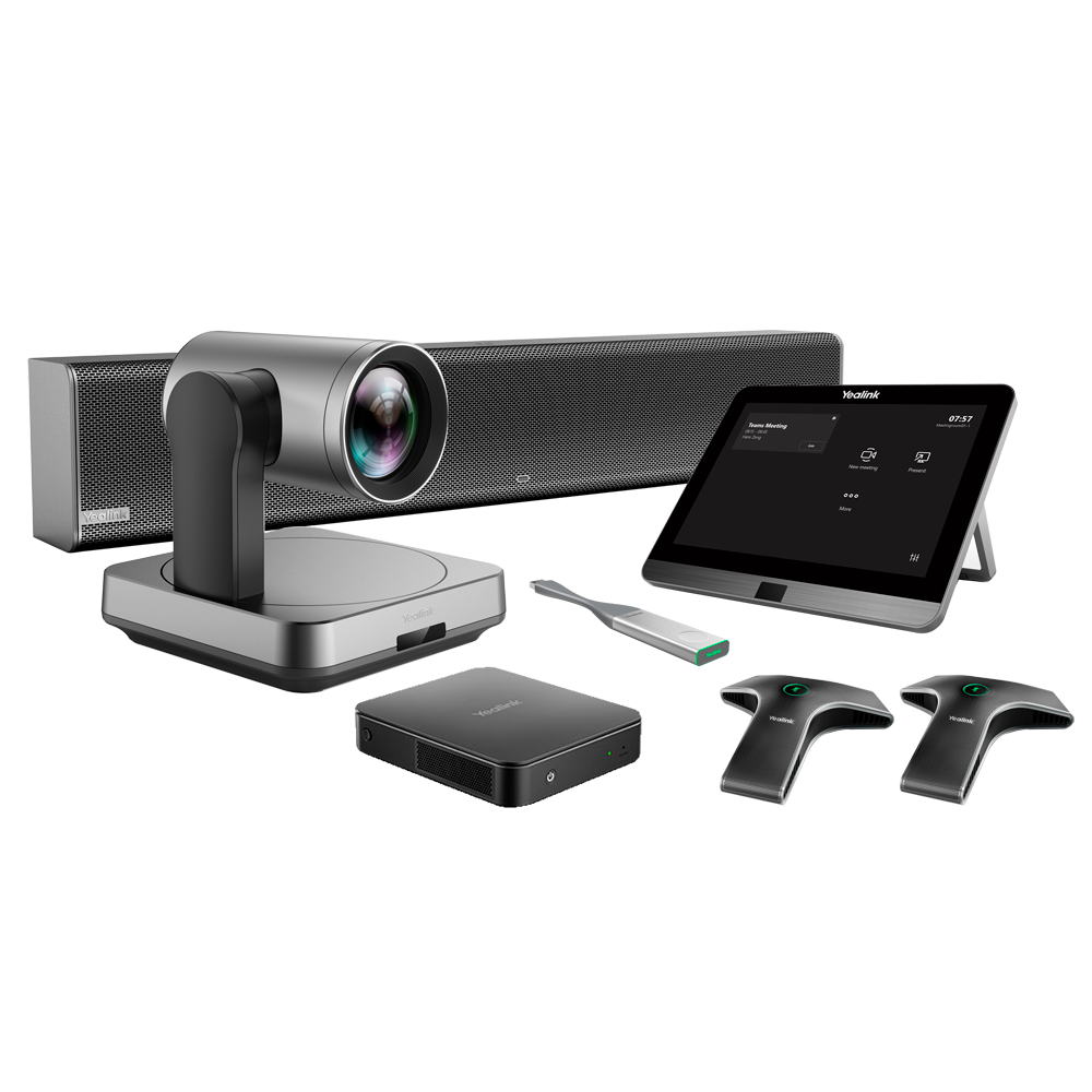 Yealink Videoconferenza All in One - Telecamera 4K - Angolo di visione 80º - Array di microfoni - Speaker - Soluzione Teams