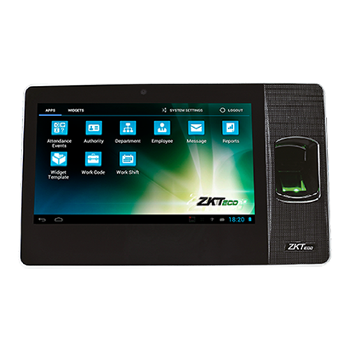 Controllo presenze Android - Impronte, EM RFID card e tastiera - 6.000 registrazioni / 200.000 registri - TCP/IP, USB, WiFi, Slot MicroSD - Touchscreen | Telecamera a scatto - Software BioTime Web incluso