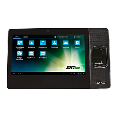 Controllo presenze Android - Impronte, EM RFID card e tastiera - 6.000 registrazioni / 200.000 registri - TCP/IP, USB, WiFi, Slot MicroSD - Touchscreen | Telecamera a scatto - Software BioTime Web incluso