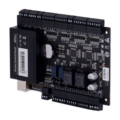 Controller di accessi RFID - Accesso con scheda o password - Comunicazione TCP/IP e RS485 - 4 lettori Wiegand - Uscita relè per 2 porte - Software ZKBioCV