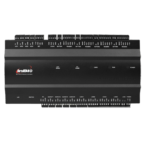 Controller di accessi biometrico - Accesso tramite impronta digitale, tessera o password - Comunicazione TCP/IP | RS485 - 4 lettori Wiegand | 8 lettori RS485 - Uscita relè per 4 porte - ZKBioAccess